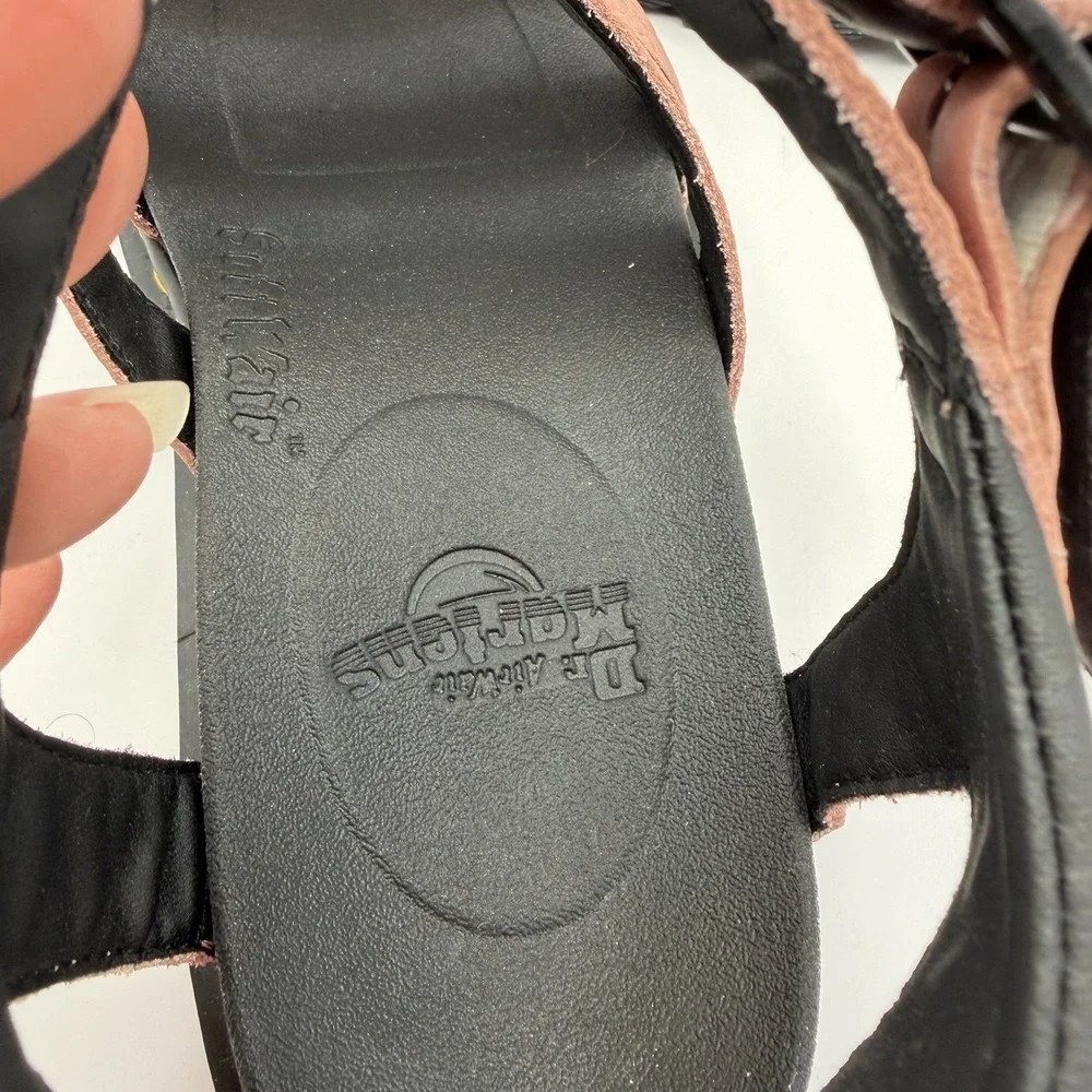 Dr. Martens Womens Sz 10 Blaire Flatform Peach Pink Leather Sandals New